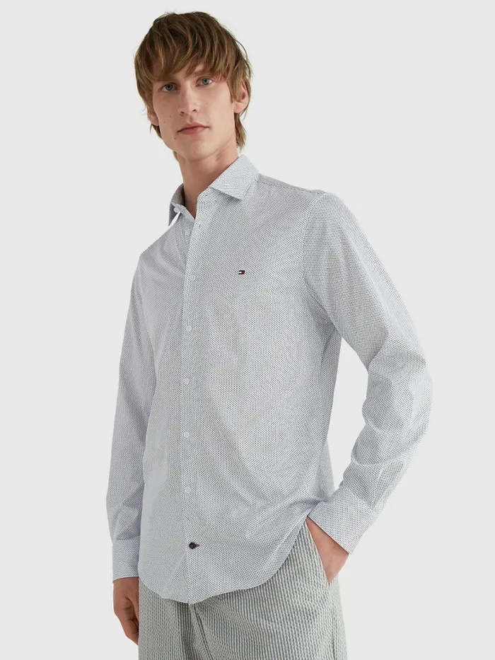 Tommy Hilfiger Jersey Micro Dot Slim Fit Shirt Th NavyTh White Mens Shirts Near Me Tommy Hilfiger Jersey Micro Dot Slim Fit Shirt Th NavyTh White Mens Shirts Near Me