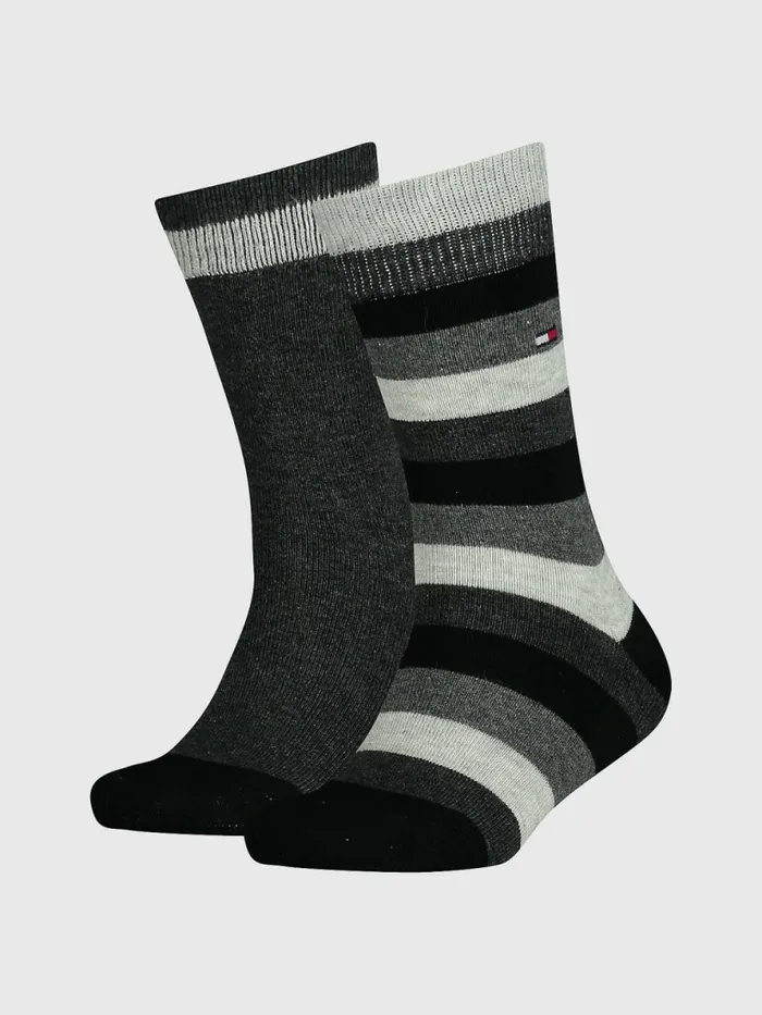 Tommy Hilfiger Kids8217 2Pack Stripe Socks Black Boys Underwear and Socks Cheap On Sale