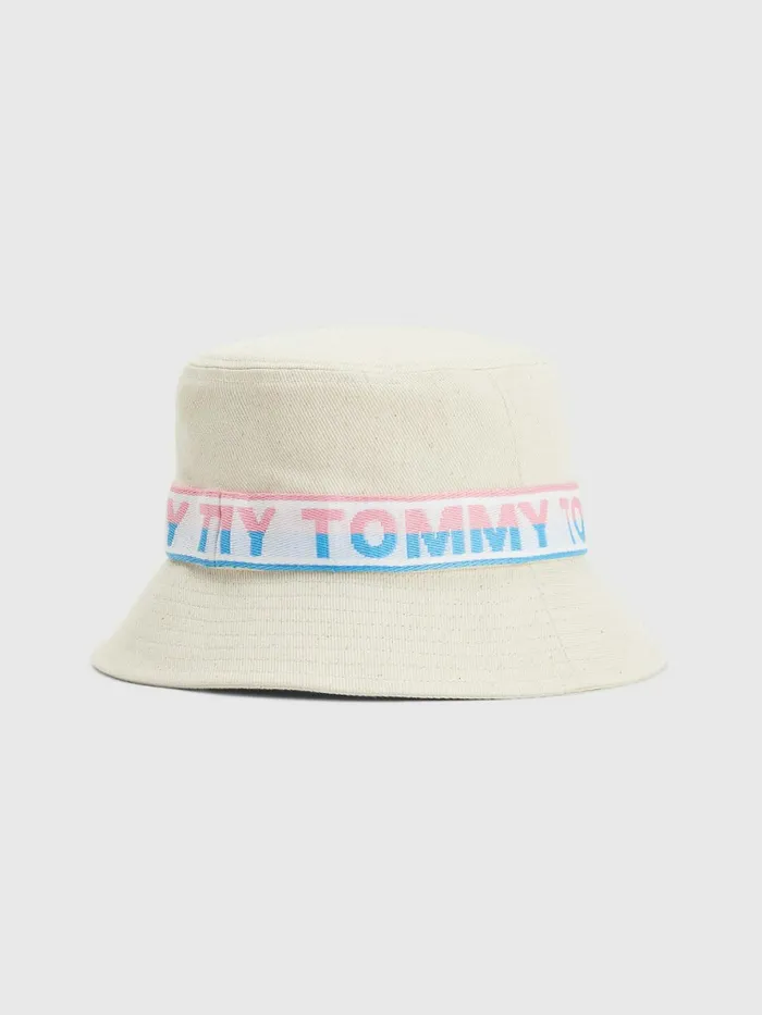 Tommy Hilfiger Kids8217 Logo Tape Bucket Hat Canvas Girls Shoes and Accessories Gift Ideas