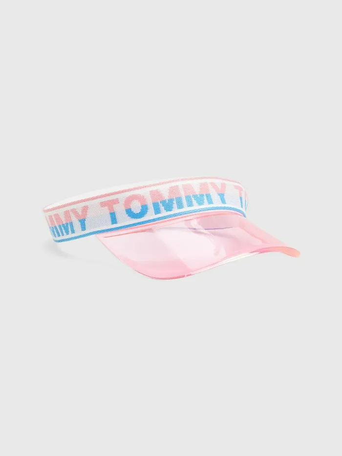 Tommy Hilfiger Kids8217 Logo Tape Transparent Visor Pink Bloom Girls Shoes and Accessories Casaul Tommy Hilfiger Kids8217 Logo Tape Transparent Visor Pink Bloom Girls Shoes and Accessories Casaul
