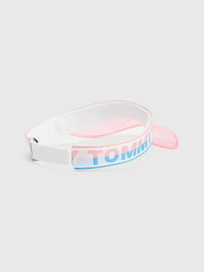 Tommy Hilfiger Kids8217 Logo Tape Transparent Visor Pink Bloom Girls Shoes and Accessories Casaul