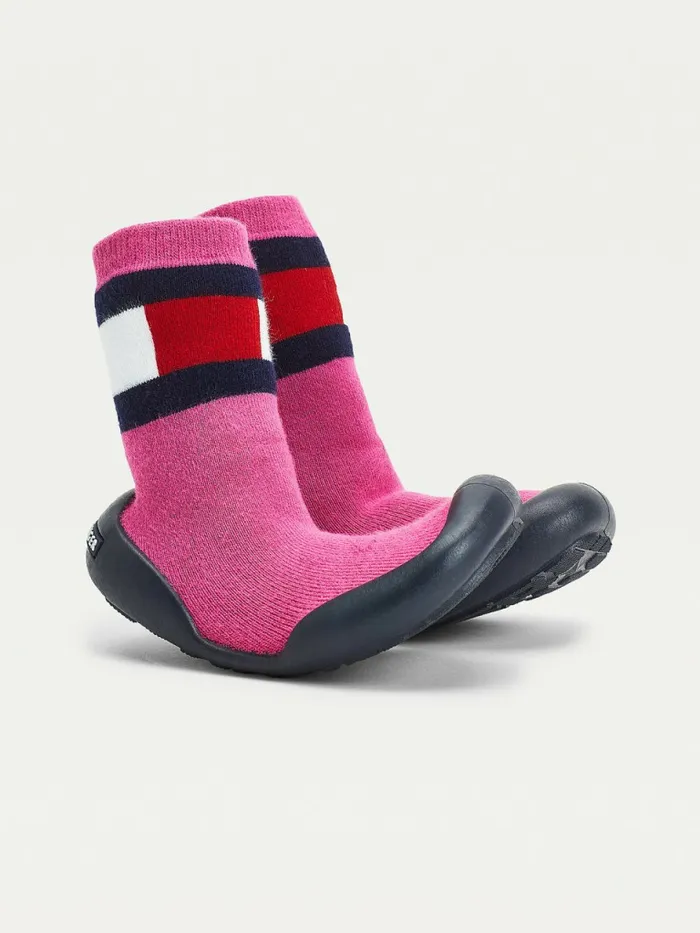 Tommy Hilfiger Knitted Slipper Boots Fuchsia Girls Shoes and Accessories Gift for Friend Tommy Hilfiger Knitted Slipper Boots Fuchsia Girls Shoes and Accessories Gift for Friend
