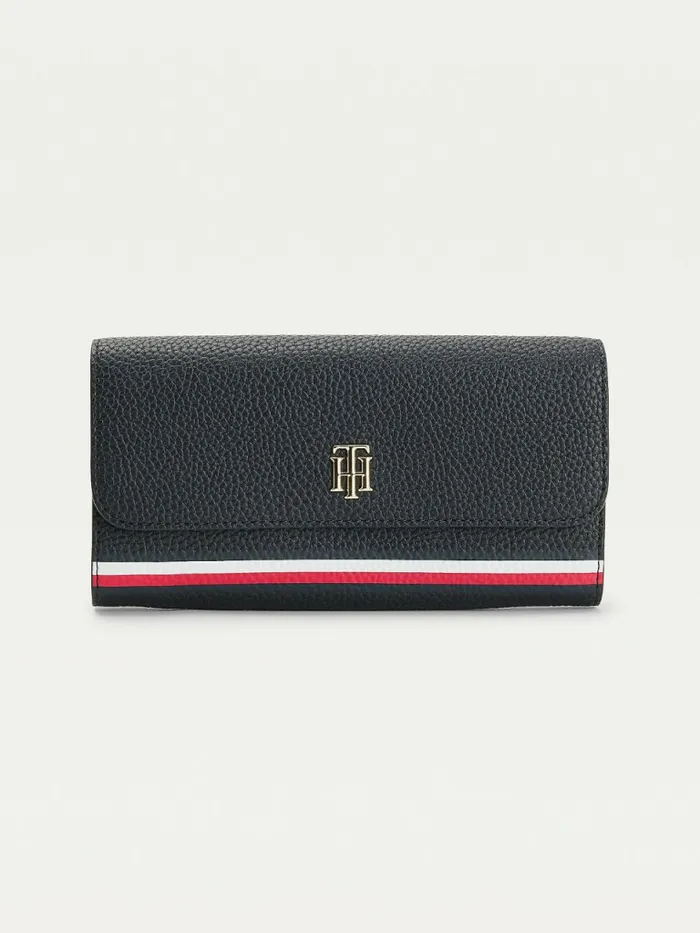 Tommy Hilfiger Large Signature Wallet Navy Corporate Womens Wallets and Keyrings Gift for Friend Tommy Hilfiger Large Signature Wallet Navy Corporate Womens Wallets and Keyrings Gift for Friend