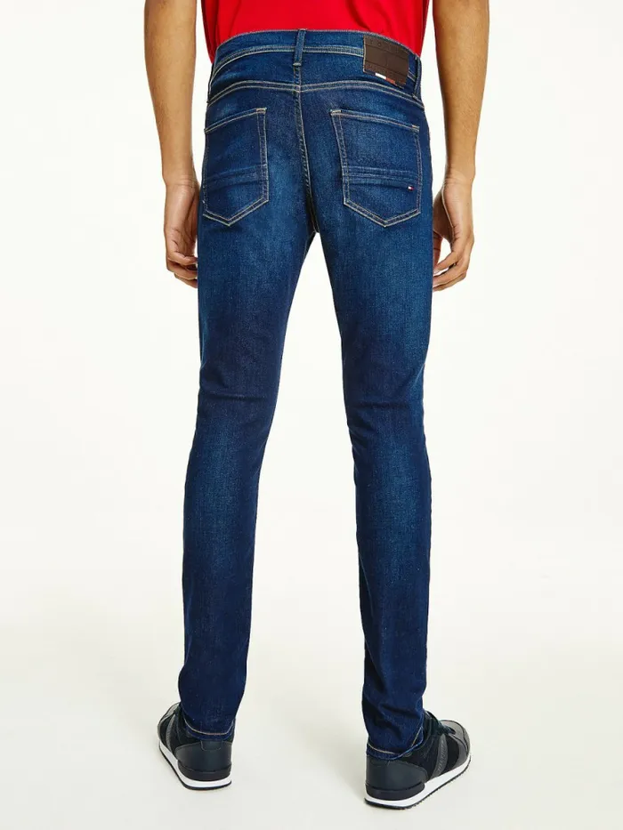 Tommy Hilfiger Layton Extra Slim Faded Jeans Olivier Indigo Mens Jeans On Sale