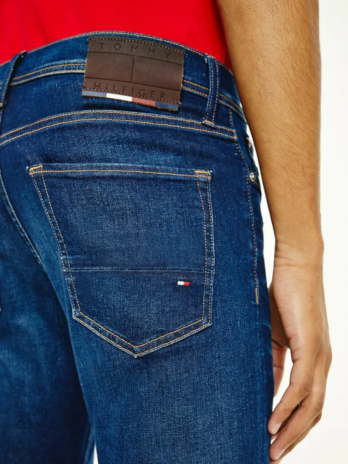 Tommy Hilfiger Layton Extra Slim Faded Jeans Olivier Indigo Mens Jeans On Sale