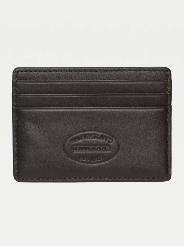 Tommy Hilfiger Leather Card Holder Brown Mens Wallets and Card Holders Gift 4 You