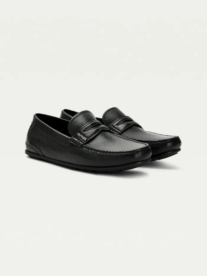 Tommy Hilfiger Leather Driver Shoes Black Mens Formal Shoes and Brogues On Sale Tommy Hilfiger Leather Driver Shoes Black Mens Formal Shoes and Brogues On Sale