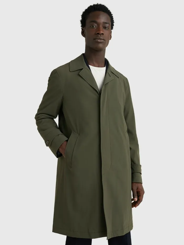 Tommy Hilfiger Light Trench Coat Green Mens Coats and Jackets Casaul