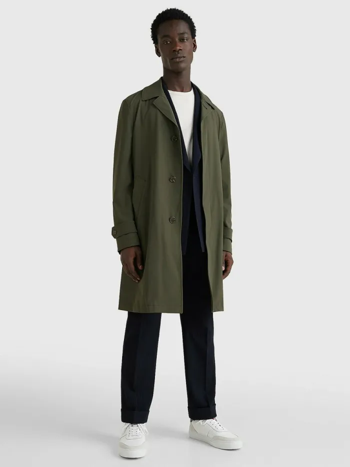 Tommy Hilfiger Light Trench Coat Green Mens Coats and Jackets Casaul