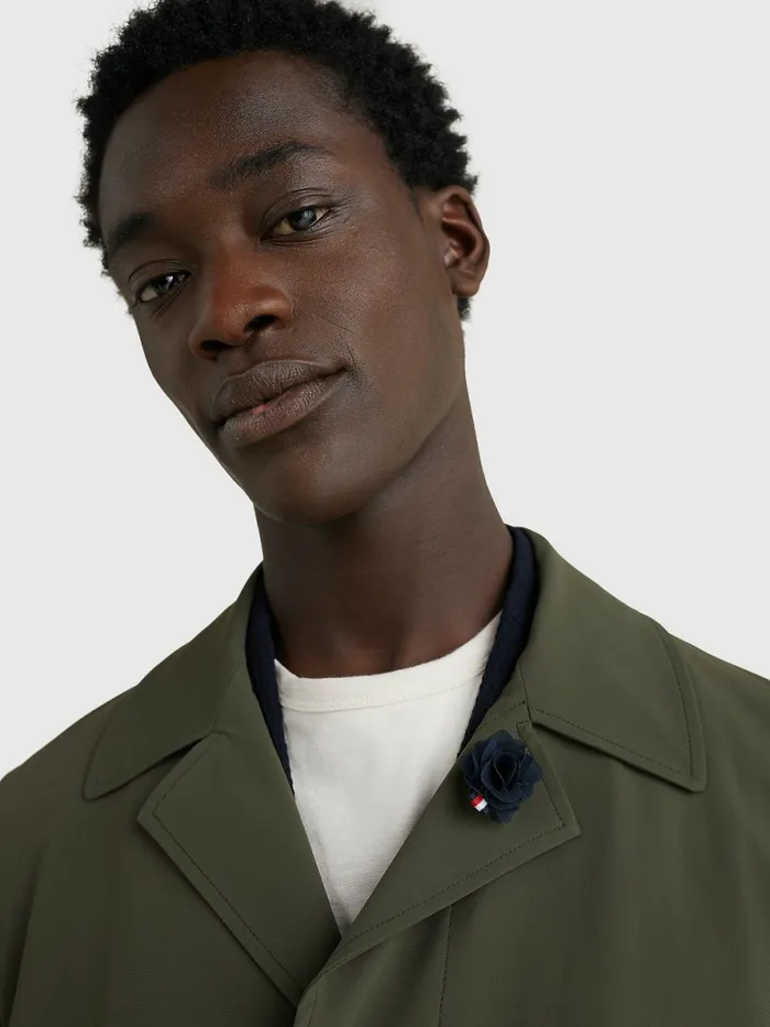 Tommy Hilfiger Light Trench Coat Green Mens Coats and Jackets Casaul