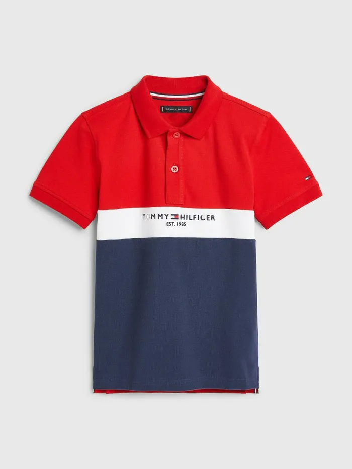 Tommy Hilfiger Logo ColourBlocked Polo Twilight Navy Boys TShirts and Polos On Sale Tommy Hilfiger Logo ColourBlocked Polo Twilight Navy Boys TShirts and Polos On Sale