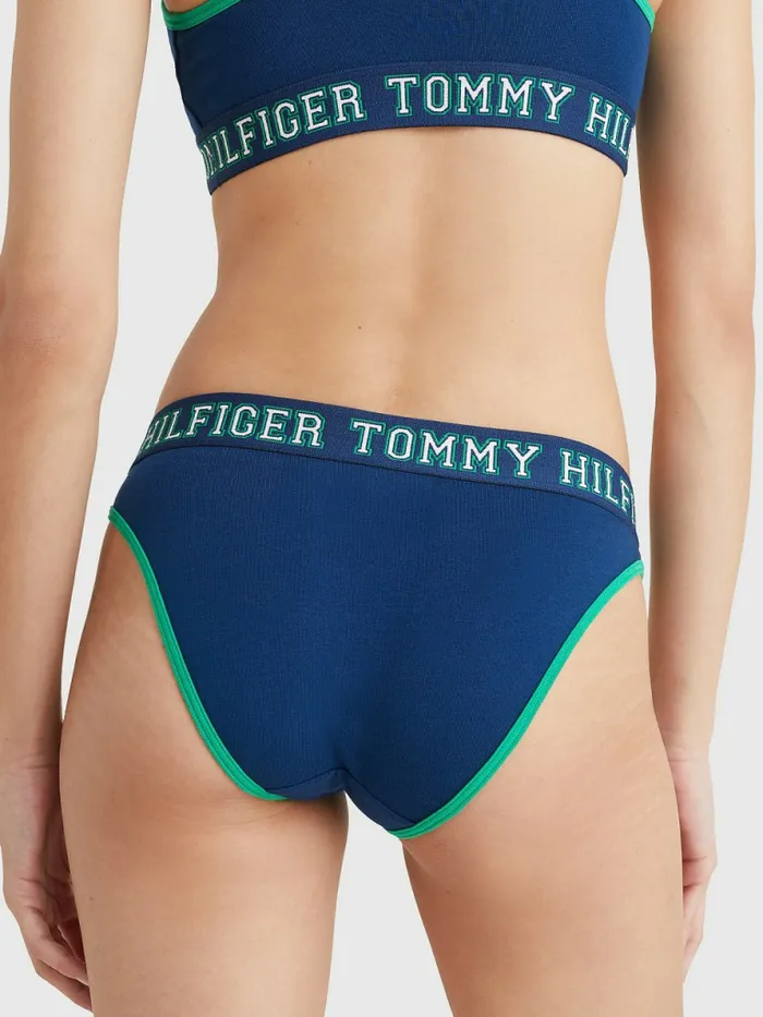 Tommy Hilfiger Logo Contrast Trim Briefs Twilight Indigo Womens Lingerie