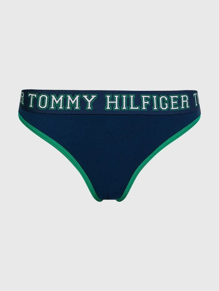 Tommy Hilfiger Logo Contrast Trim Briefs Twilight Indigo Womens Lingerie