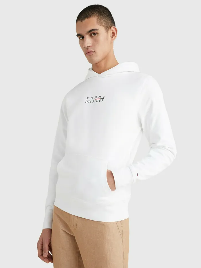 Tommy Hilfiger Logo Embroidery Hoody White Mens Sweatshirts and Hoodies Near Me Tommy Hilfiger Logo Embroidery Hoody White Mens Sweatshirts and Hoodies Near Me