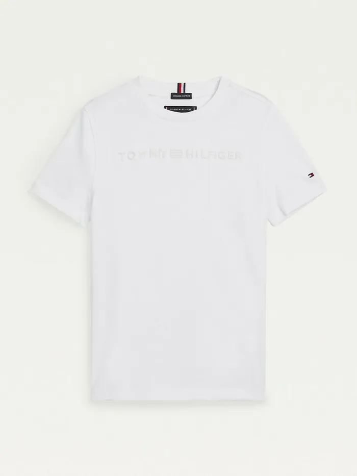 Tommy Hilfiger Logo Embroidery Organic Cotton TShirt White Boys TShirts and Polos Gift Ideas Tommy Hilfiger Logo Embroidery Organic Cotton TShirt White Boys TShirts and Polos Gift Ideas