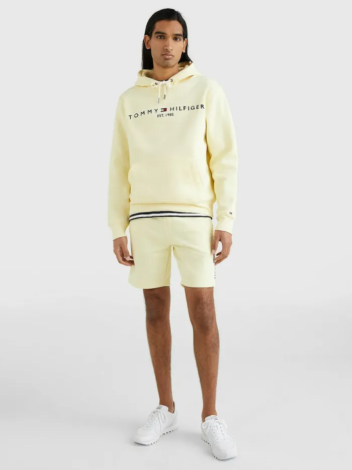 Tommy Hilfiger Logo Fleece Hoody Lemon Twist Mens Sweatshirts and Hoodies Gift 4 You
