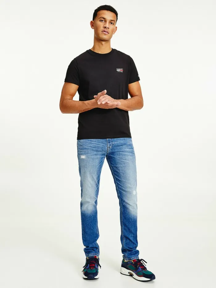 Tommy Hilfiger Logo Organic Cotton Slim Fit TShirt Black Mens TShirts Near Me Tommy Hilfiger Logo Organic Cotton Slim Fit TShirt Black Mens TShirts Near Me
