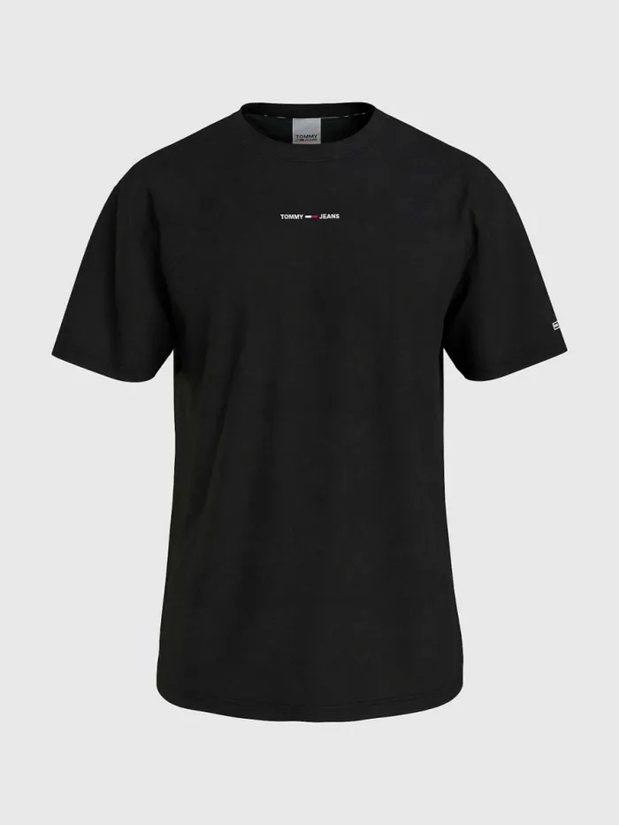 Tommy Hilfiger Logo Pigment Dyed TShirt Black Mens TShirts Gift for Friend