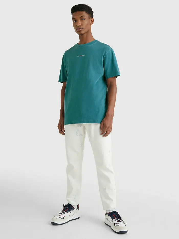 Tommy Hilfiger Logo Pigment Dyed TShirt Regatta Blue Mens TShirts For Sale