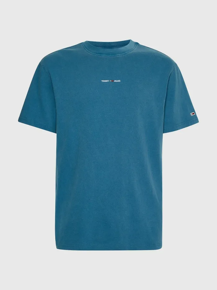 Tommy Hilfiger Logo Pigment Dyed TShirt Regatta Blue Mens TShirts For Sale