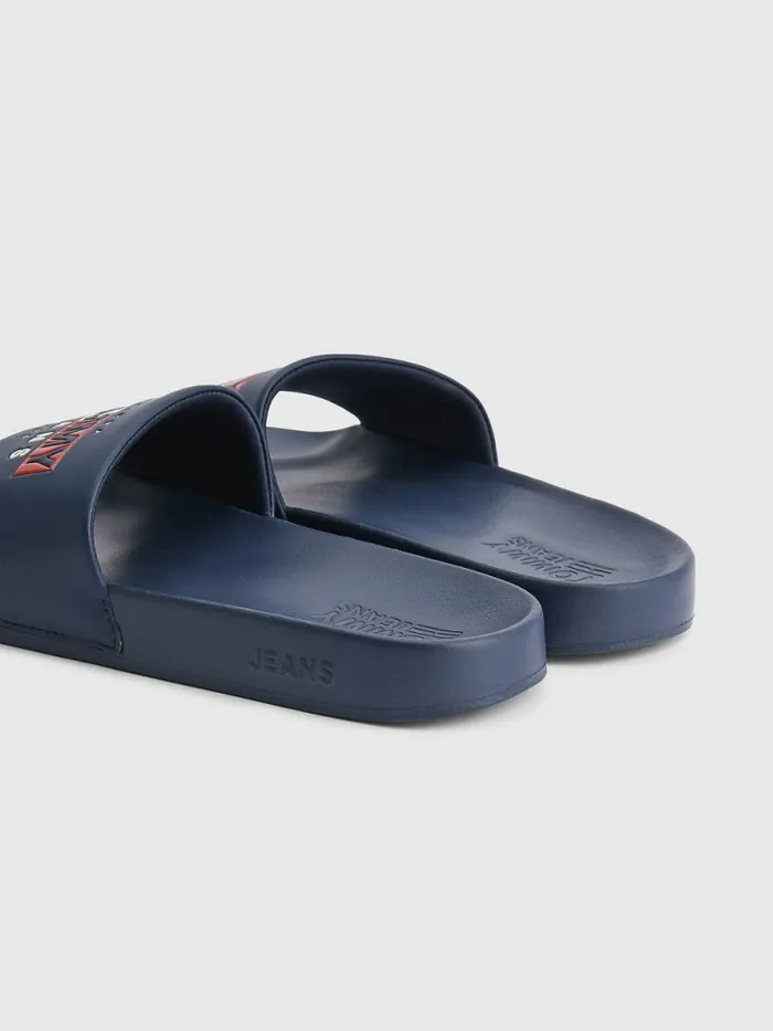 Tommy Hilfiger Logo Pool Slides Twilight Navy Mens Formal Shoes and Brogues Gift Ideas
