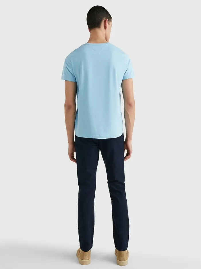 Tommy Hilfiger Logo Print TShirt Columbia Blue Mens TShirts Popular