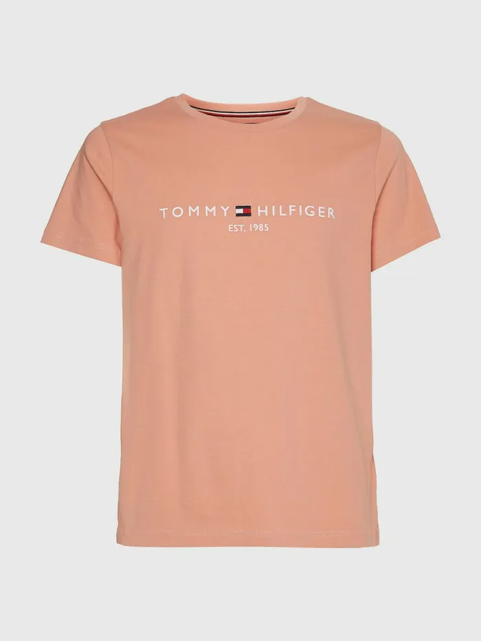 Tommy Hilfiger Logo Print TShirt Guava Mens TShirts Near Me