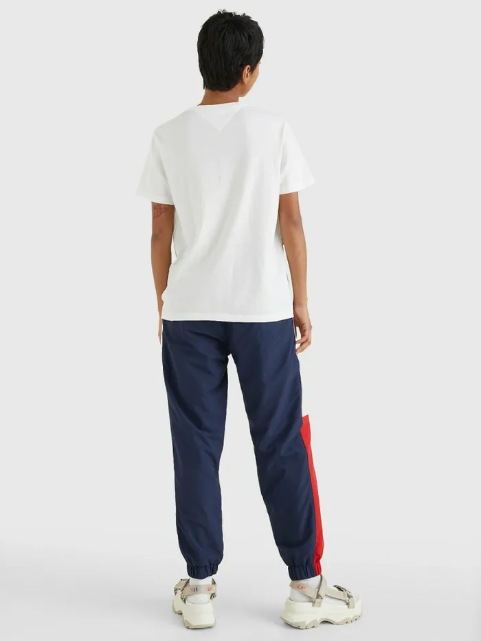 Tommy Hilfiger Logo Relaxed Fit TShirt Ecru Womens TShirts Cheap On Sale