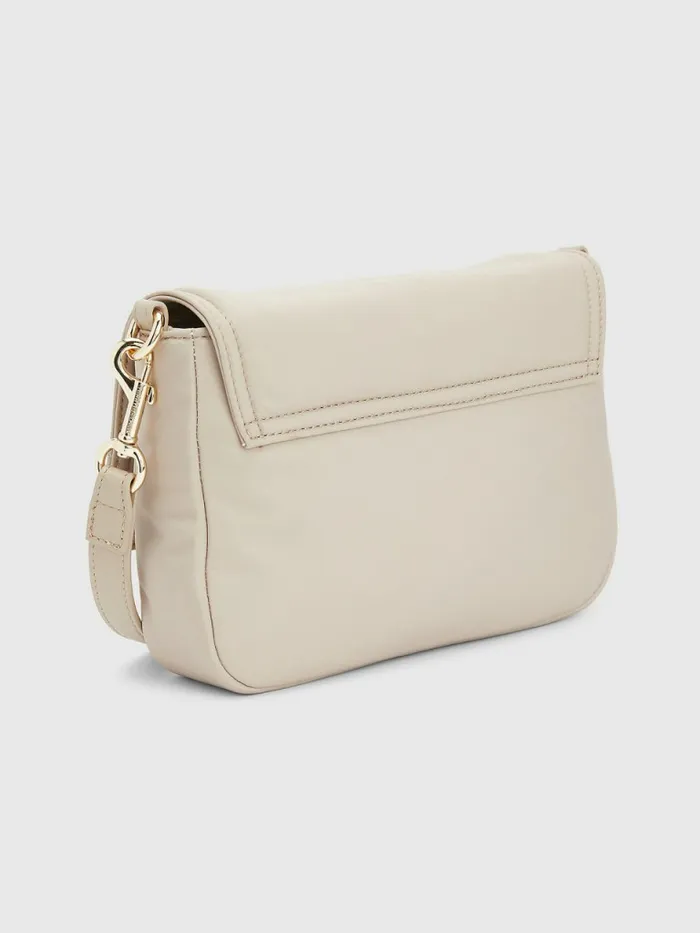 Tommy Hilfiger Logo Shoulder Bag Beige Womens Bags Fashion