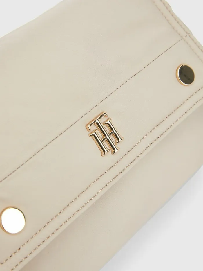 Tommy Hilfiger Logo Shoulder Bag Beige Womens Bags Fashion