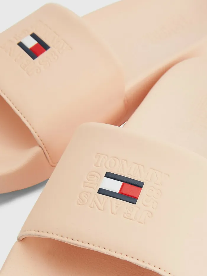 Tommy Hilfiger Logo Slides Frosty Mango Womens Sandals Popular