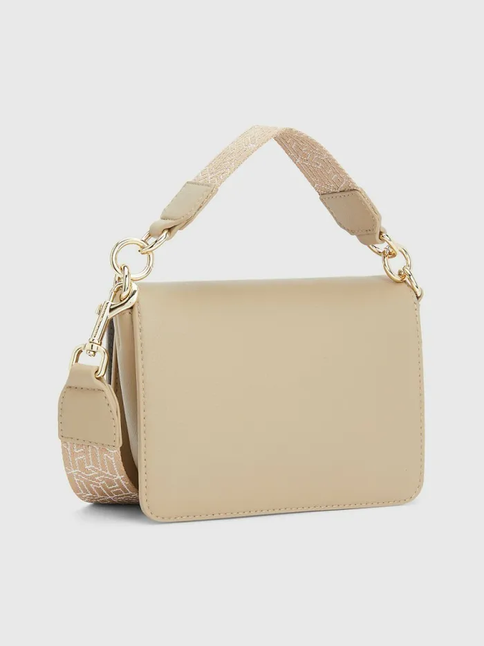 Tommy Hilfiger Logo Small Crossover Bag Beige Womens Bags Popular