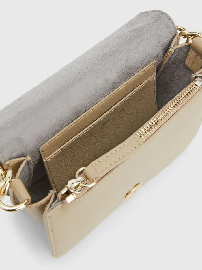 Tommy Hilfiger Logo Small Crossover Bag Beige Womens Bags Popular