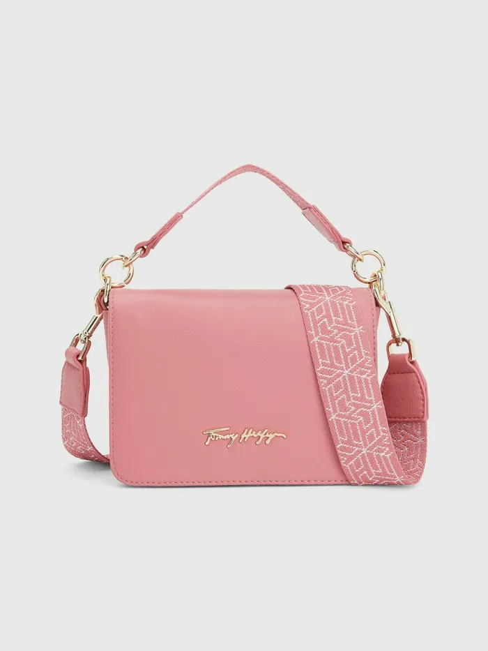 Tommy Hilfiger Logo Small Crossover Bag English Pink Womens Bags Gift 4 You