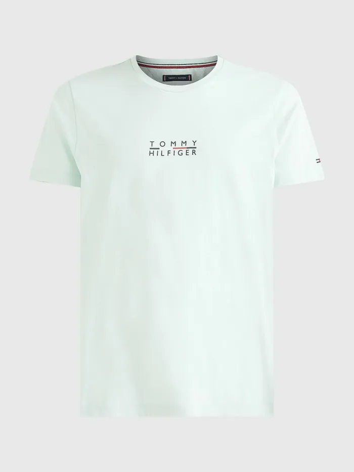 Tommy Hilfiger Logo TShirt Minty Essence Mens TShirts Fashion