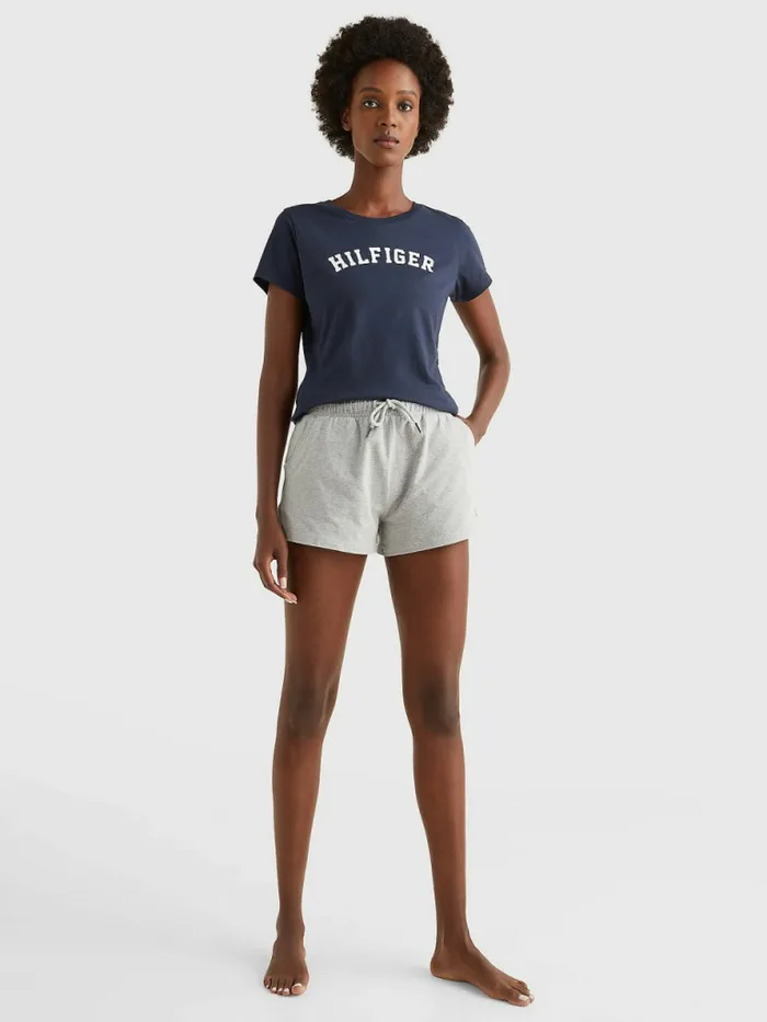 Tommy Hilfiger Logo TShirt Navy Blazer Womens Essentials