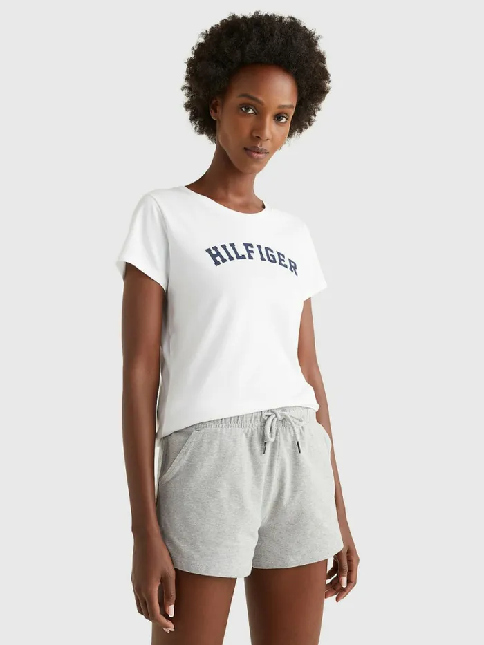 Tommy Hilfiger Logo TShirt White Womens Essentials