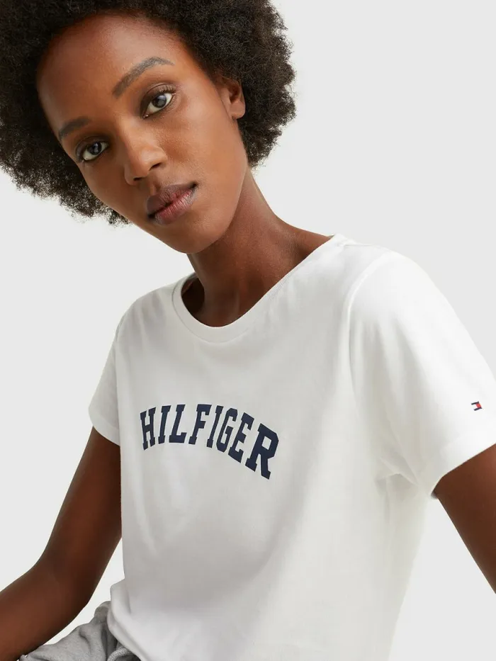 Tommy Hilfiger Logo TShirt White Womens Essentials