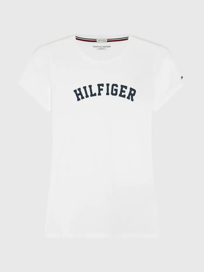 Tommy Hilfiger Logo TShirt White Womens Essentials