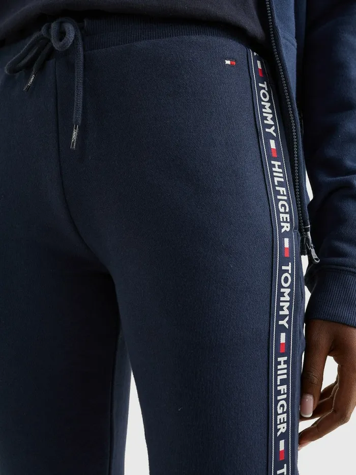 Tommy Hilfiger Logo Tape Joggers Navy Blazer Womens Trousers