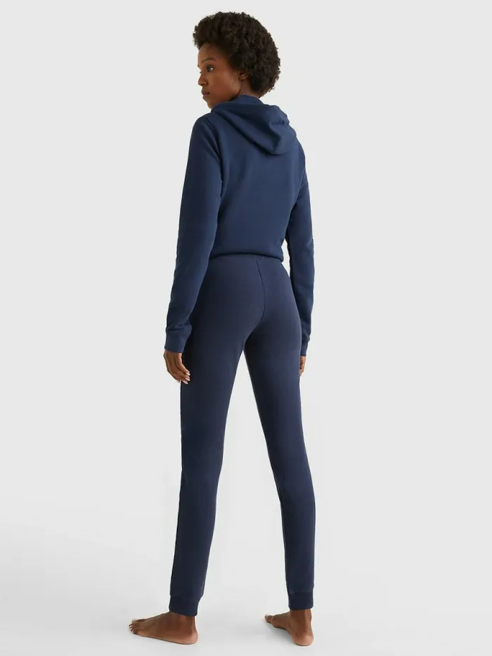 Tommy Hilfiger Logo Tape Joggers Navy Blazer Womens Trousers