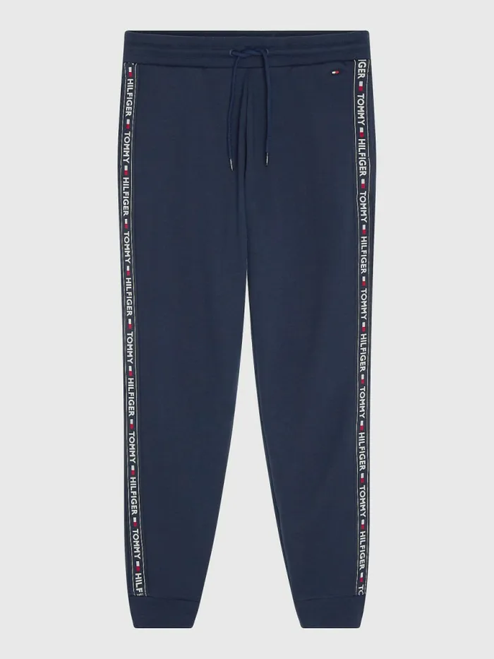 Tommy Hilfiger Logo Tape Joggers Navy Blazer Womens Trousers