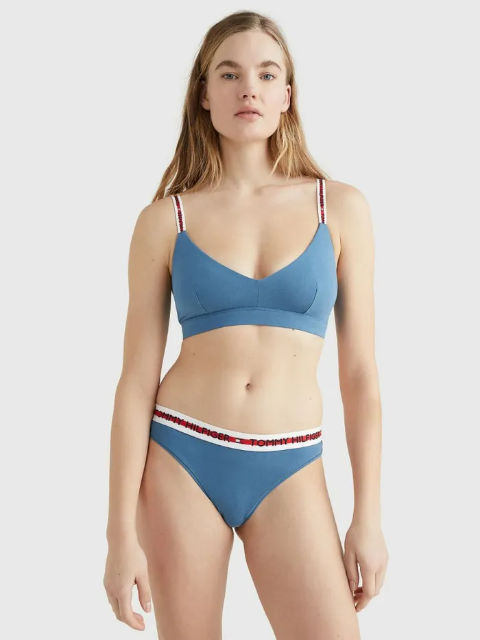 Tommy Hilfiger Logo Tape Waistband Briefs Pale Navy Womens Lingerie