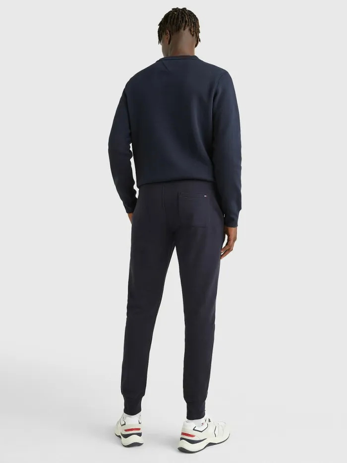 Tommy Hilfiger Logo Tapered Joggers Desert Sky Mens Trousers