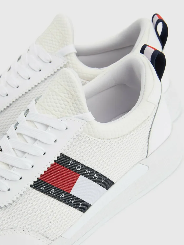 Tommy Hilfiger Logo Trainers White Womens Trainers Cheap On Sale