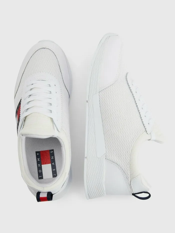 Tommy Hilfiger Logo Trainers White Womens Trainers Cheap On Sale