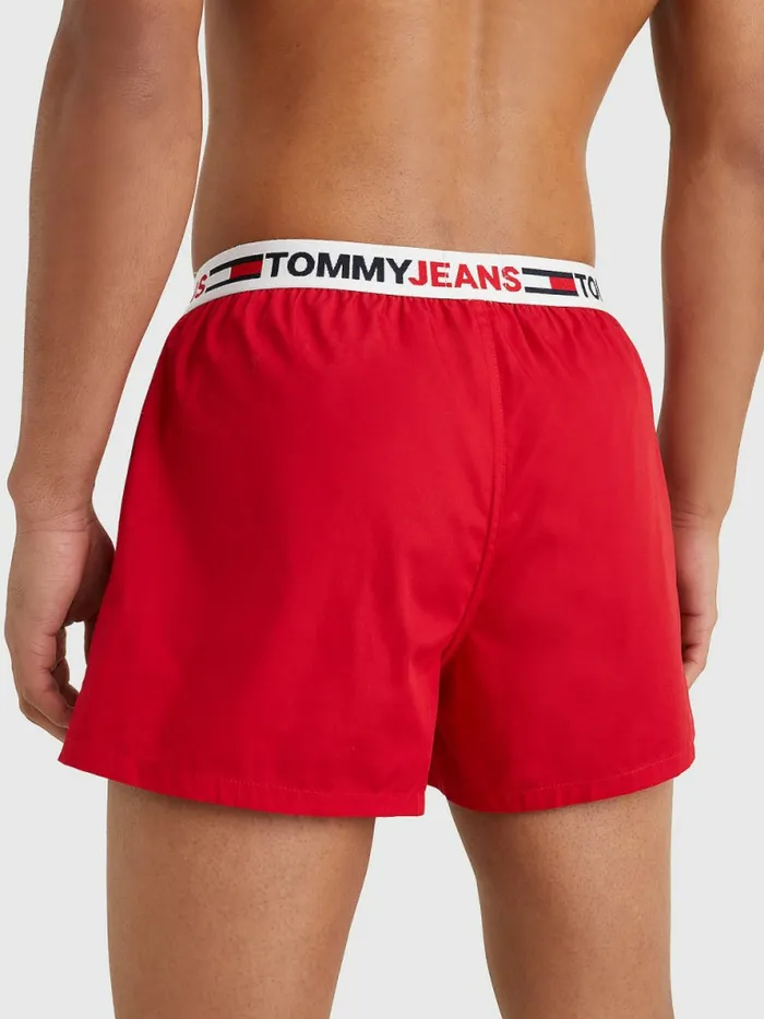 Tommy Hilfiger Logo Waistband Boxer Shorts Primary Red Mens Underwear Online