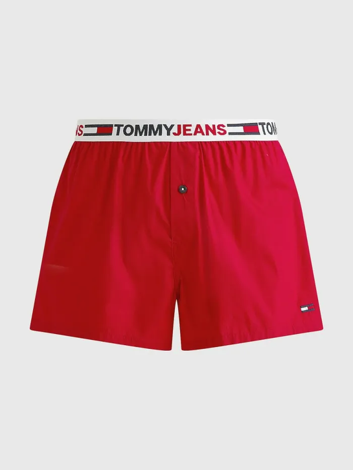 Tommy Hilfiger Logo Waistband Boxer Shorts Primary Red Mens Underwear Online
