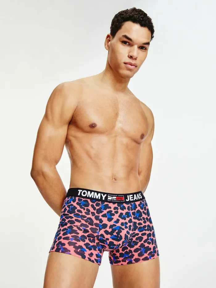 Tommy Hilfiger Logo Waistband Print Trunks Tj Leopard Mens Underwear Gift Ideas