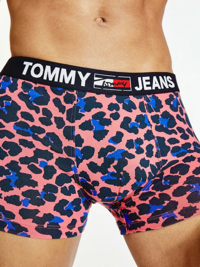 Tommy Hilfiger Logo Waistband Print Trunks Tj Leopard Mens Underwear Gift Ideas